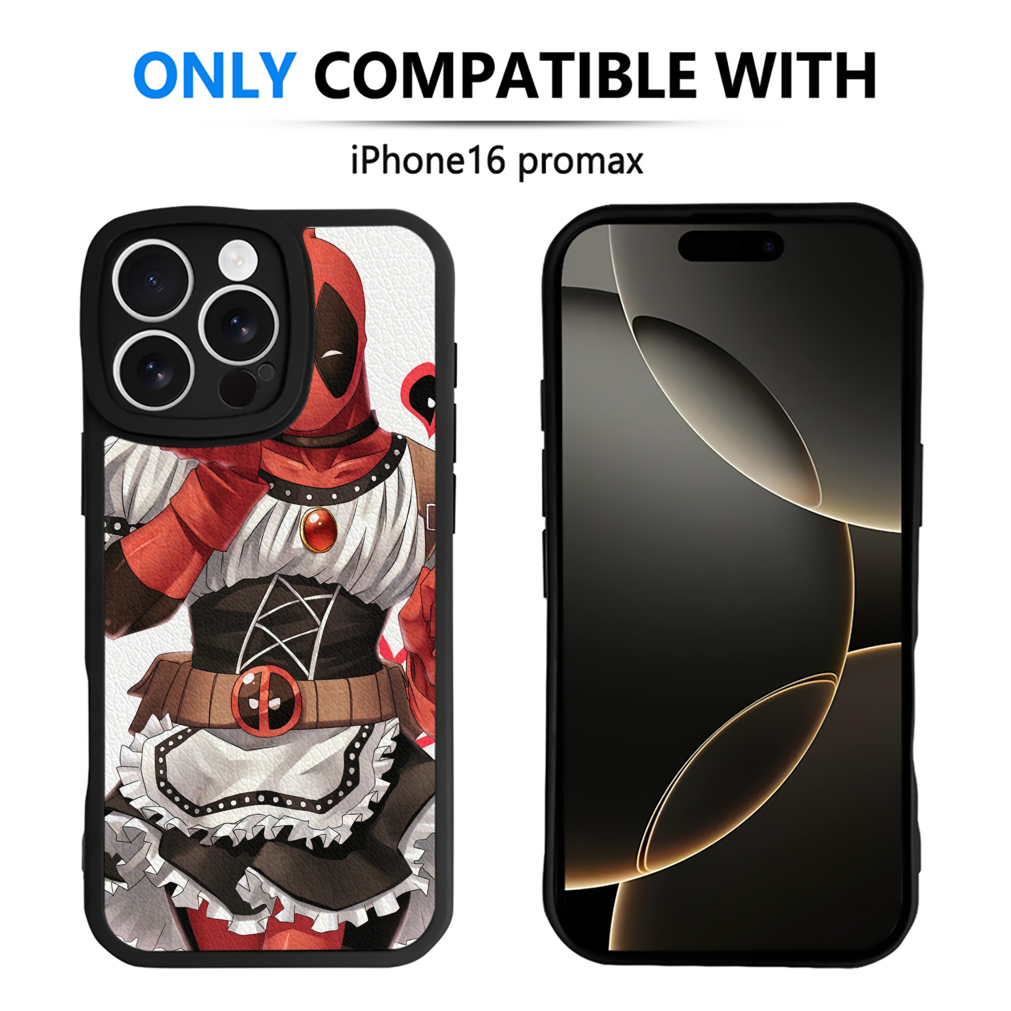 （画像用） Deadpool デッドプール 【iPhone 16シリーズ対応】シリコンスマホケース（レザー調） 材質：シリコン